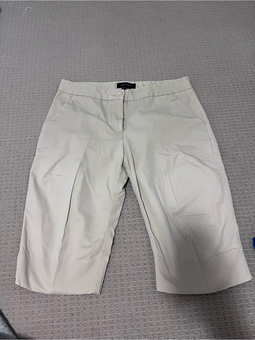Karen Kane Cream Bermuda Shorts - Tailored Knee-Length